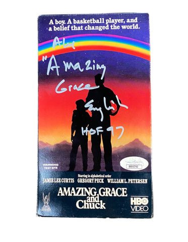 Alex English Denver Nuggets Autographed VHS Copy of "Amazing Grace and Chuck"