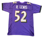 Ray Lewis Baltimore Ravens Autographed Jersey - Purple JSA COA