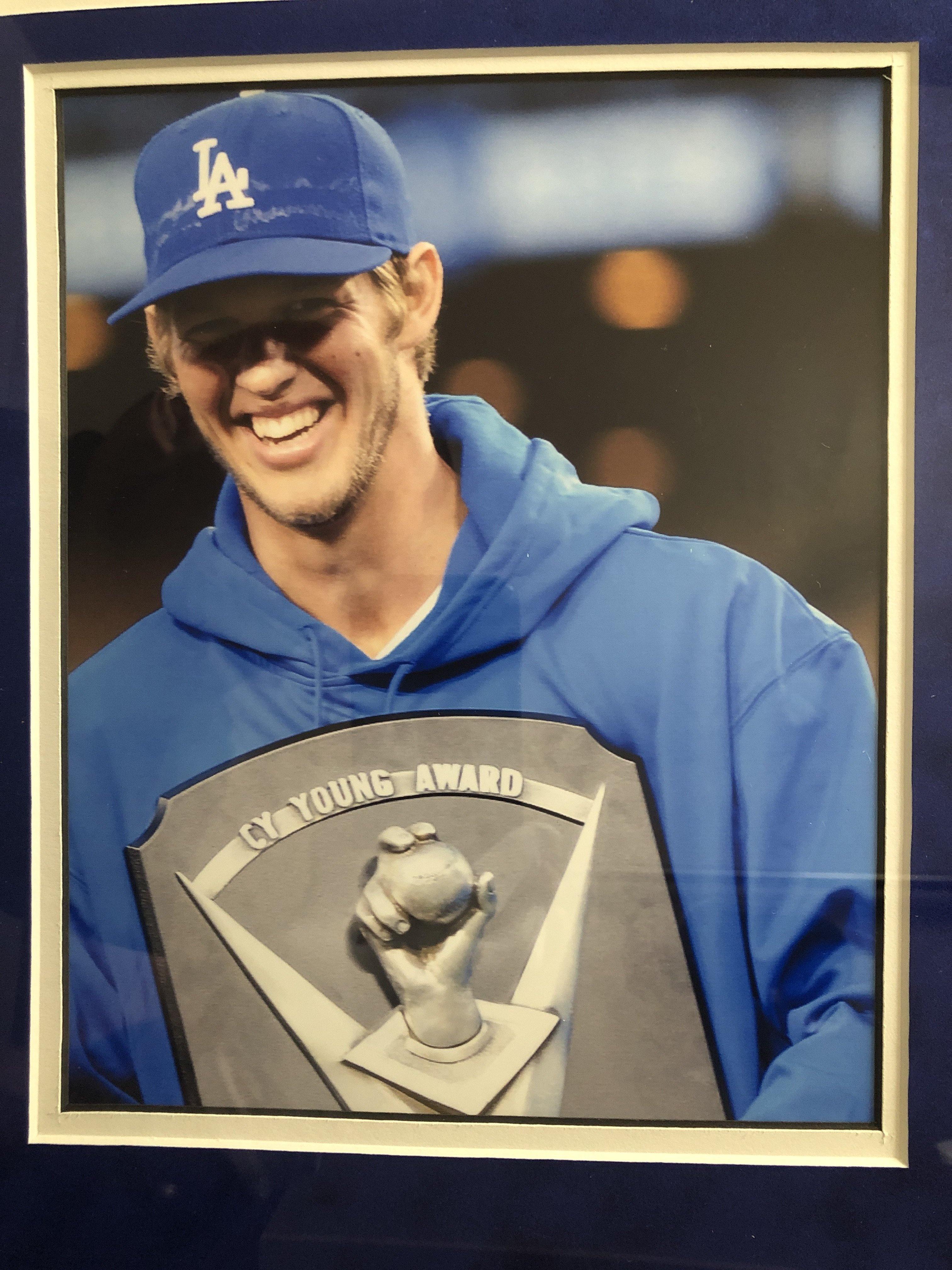 Clayton Kershaw Autographed and Framed White Dodgers Jersey