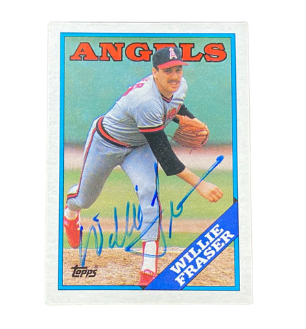Willie Fraser 1988 Los Angeles Angles Autographed Topps Trading Card