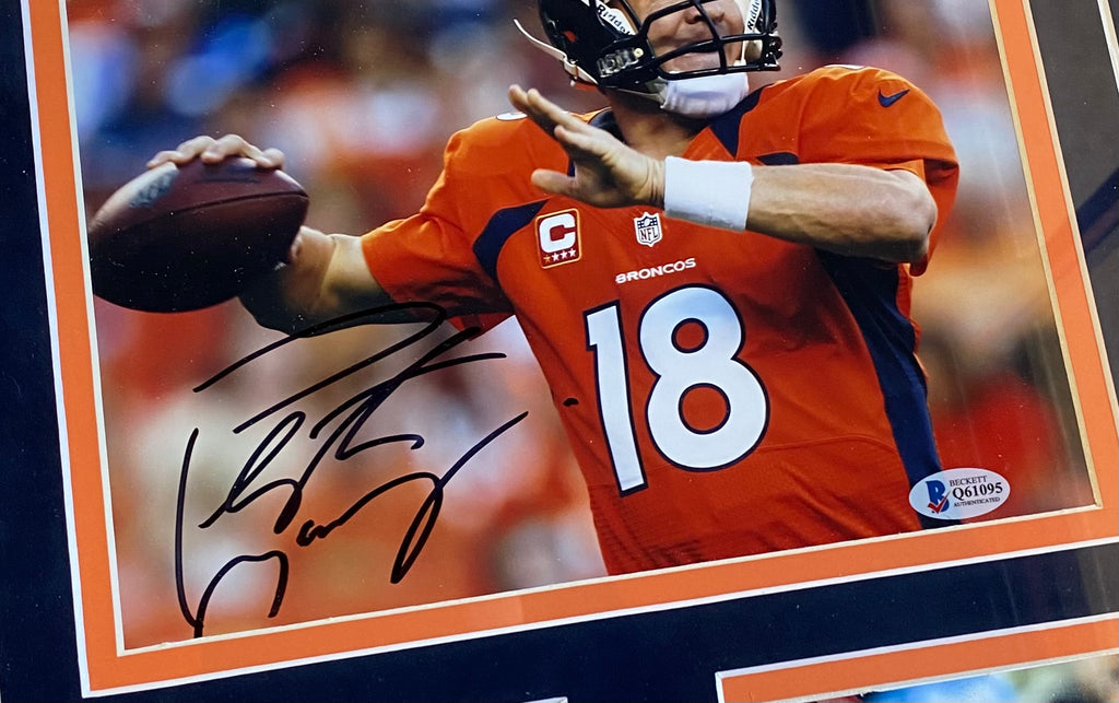 Peyton Manning Denver Broncos Autographed 8 x 10 Super Bowl