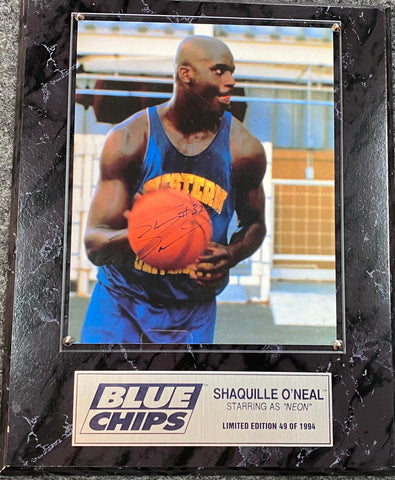Shaquille O’Neal Autographed Photo Plaque from "Blue Chips"