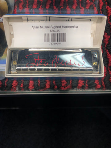 Stan Musial St. Louis Cardinals Signed Harmonica