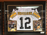 Terry Bradshaw Pittsburgh Steelers Signed Framed Jersey - White - Beckett