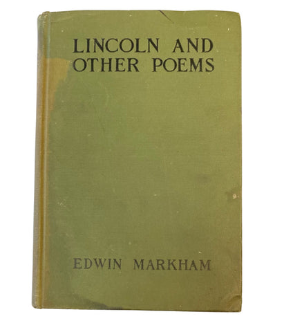 Edwin Markham Signed Hardbound Book from 1933 Lincoln Poems and Others