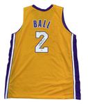 Lonzo Ball Los Angeles Lakers Signed Jersey - Yellow Beckett COA