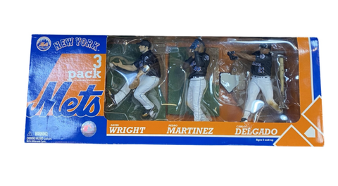 David Wright, Pedro Martinez & Carlos Delgado New York Mets McFarlane Toys 3 Pack Set