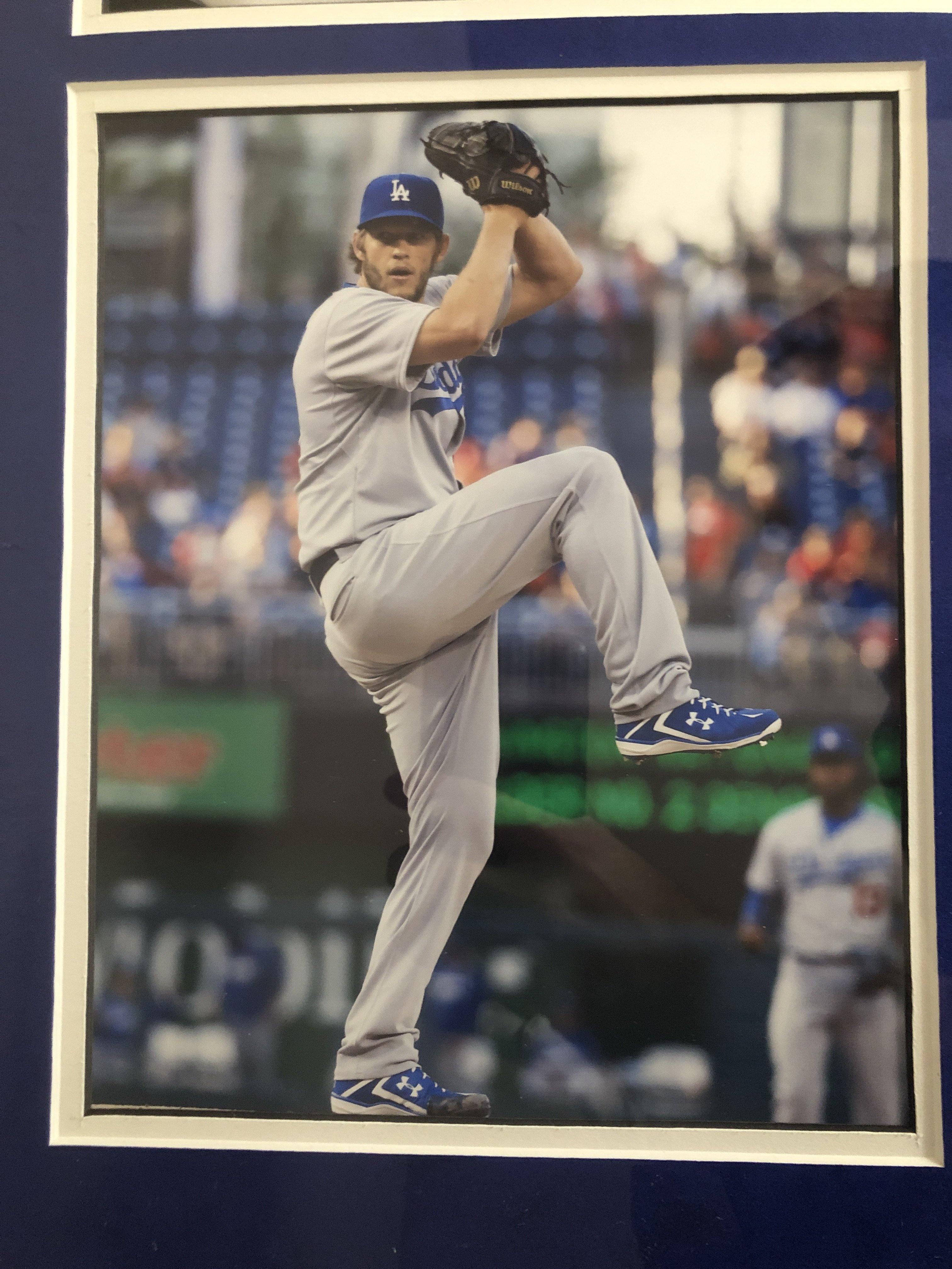 Clayton Kershaw Autographed and Framed White Dodgers Jersey