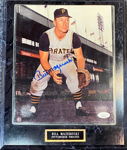 Bill Mazeroski Pittsburgh Pirates Autographs Photo Plaque