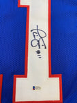 Phil Simms New York Giants Signed Jersey - Blue -Beckett COA