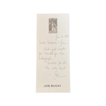 Joe Bucki signed note