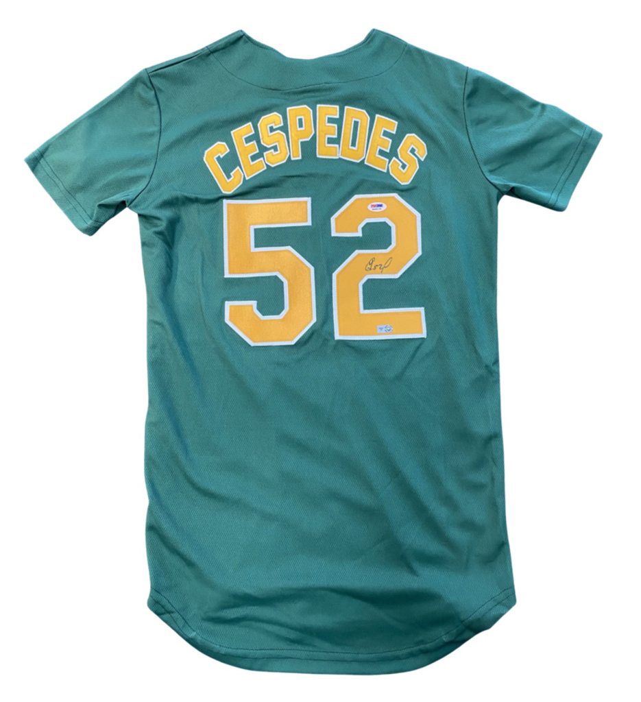 Yoenis Cespedes Oakland Athletics Autographed Jersey - Green – All
