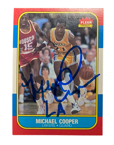 1986 Fleer Michael Cooper Signed JSA Certified