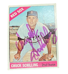 1966 Topps Chuck Schilling Signed Card No.6