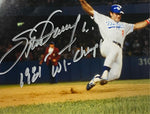 Steve Garvey - LA Dodgers - Signed and Framed 8x13 photo - "1981 World Champs" insc.