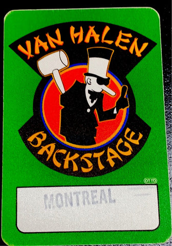 Van Halen Backstage Pass - Montreal