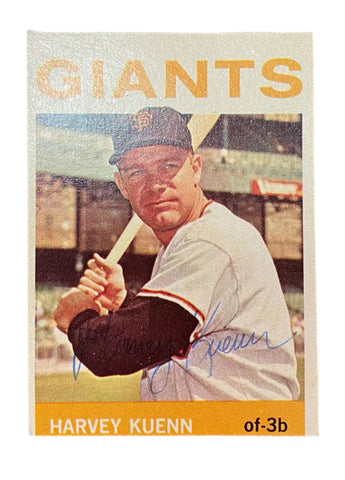 Harvey Kuenn 1964 Topps Baseball Autographed Card