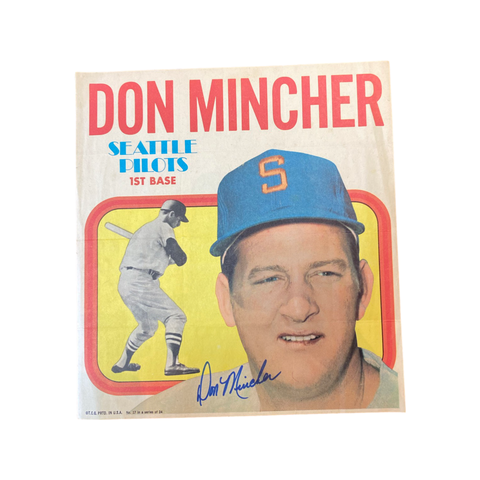 Don Mincher signed newsprint photo
