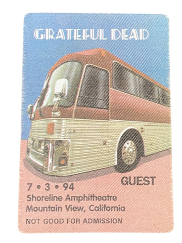 Grateful Dead Backstage Pass - July 3, 1994 Shoreline Amphitheatre, Mountian View CA