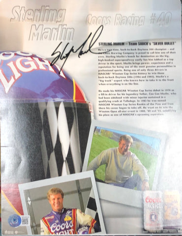 Sterling Marlin Autographed NASCAR 8.5x11 Photo