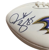 Derrick Mason Signed Ravens Logo Football Inscribed “12,061 YDs”