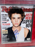 Justin Bieber Rolling Stone Magazine Signed Cover