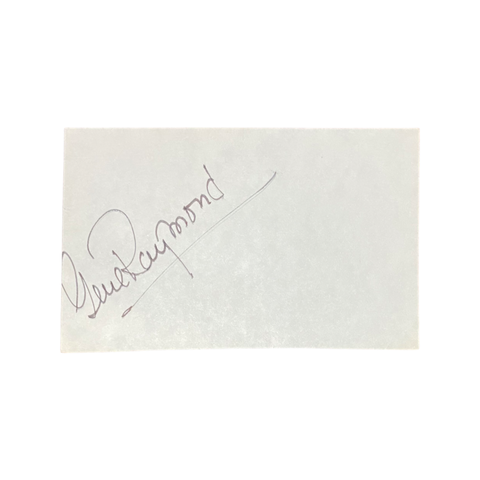 Gene Raymond auto index card, Television Actor