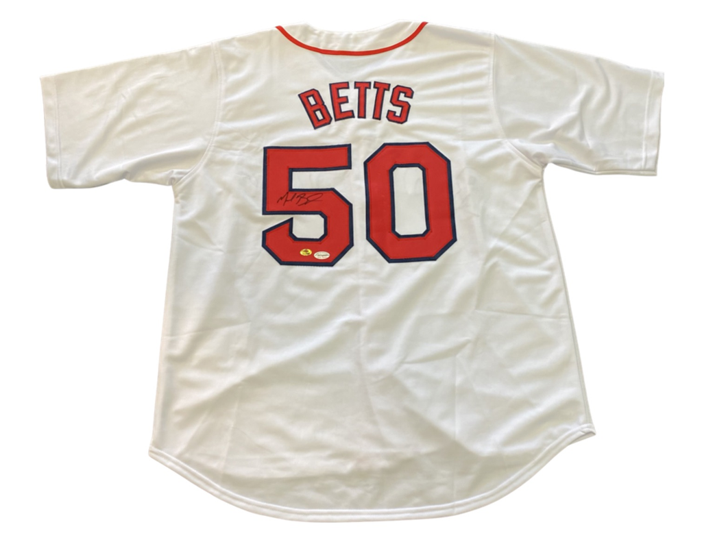Mookie Betts Autographed and Framed White Boston Red Sox Jersey