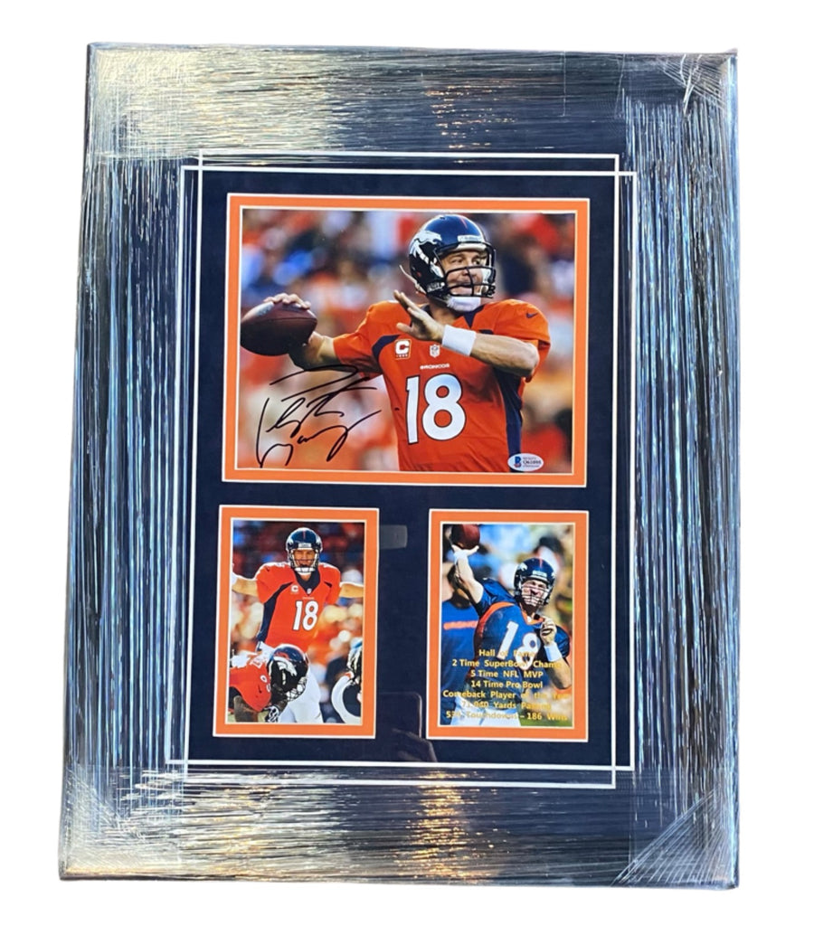 Peyton Manning Denver Broncos Autographed 8 x 10 Super Bowl