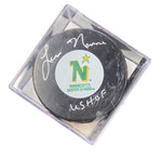 Lou Nanne signed puck, Minnesota North Stars