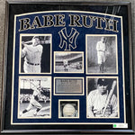 Babe Ruth Baseball Shadowbox (w-Paperwork)