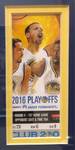Kevin Durant Golden State Warriors Signed Photo w/ 2016-17 NBA Finals Championship Ring & Tickets