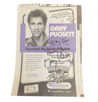 Gary Puckett Signed Newspaper Clipping