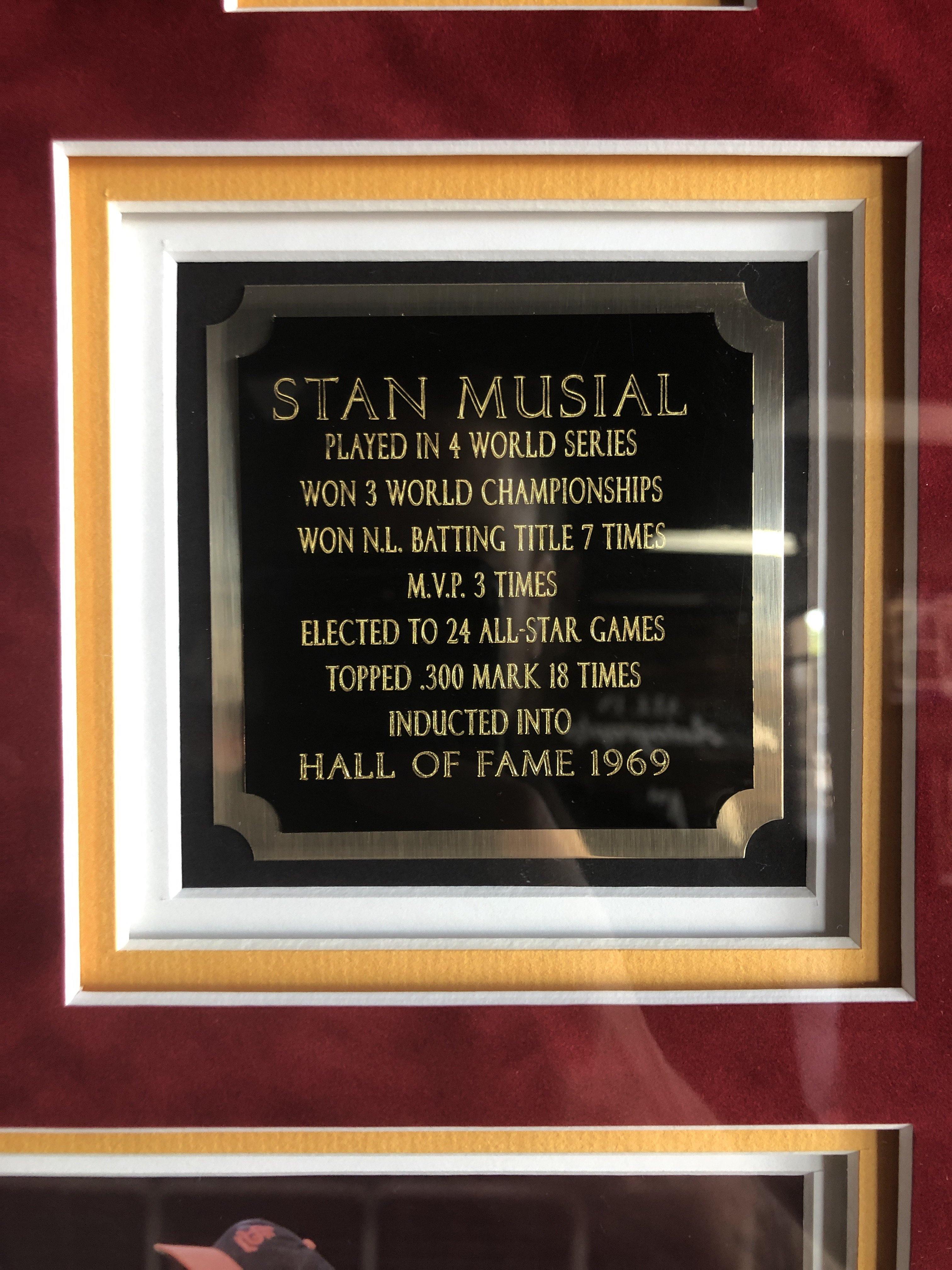 Stan Musial St. Louis Cardinals Signed Framed Jersey - White – All