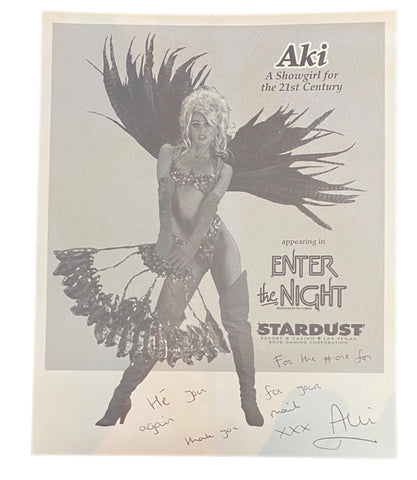 Stardust Showgirl Aki signed photo