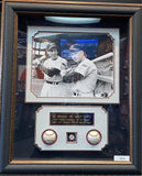 Joe DiMaggio & Mickey Mantle New York Yankees Autographed Baseballs - Shadow Box