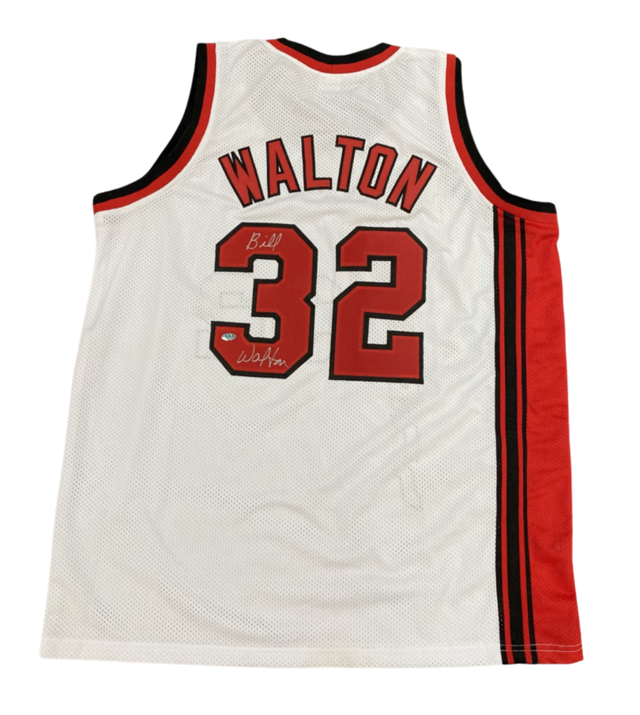 32 BILL WALTON Portland Trail Blazers NBA Center White Throwback Jersey