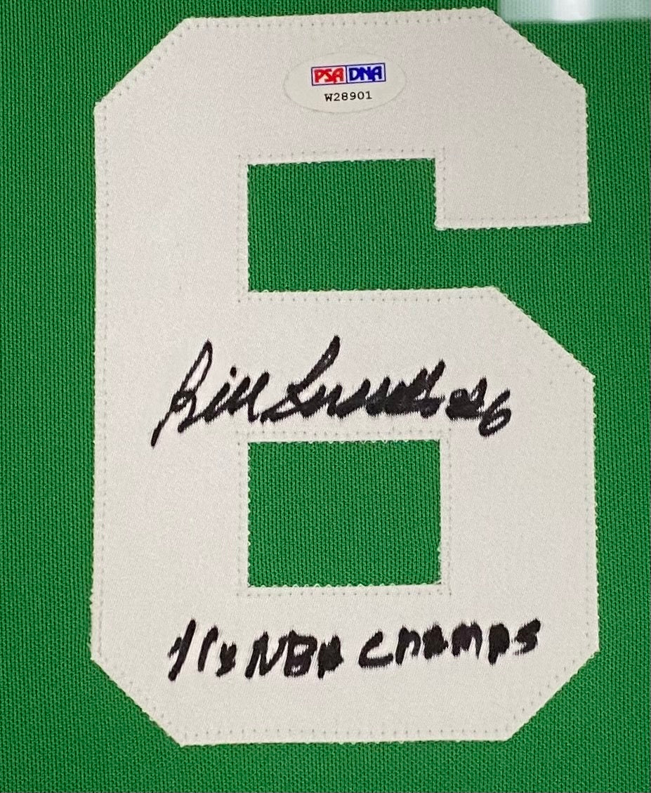 Bill Russell Boston Celtics Autographed Framed Basketball Jersey