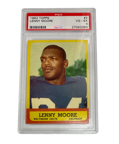 Lenny Moore - 1963 Topps #2 - PSA DNA VG-EX 4