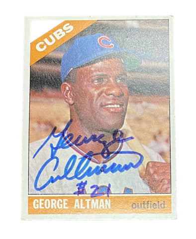 1966 Topps George Altman Autographed Card